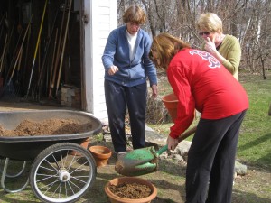 Prepping more pots