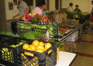 Our garden delivery added a lot to the produce table